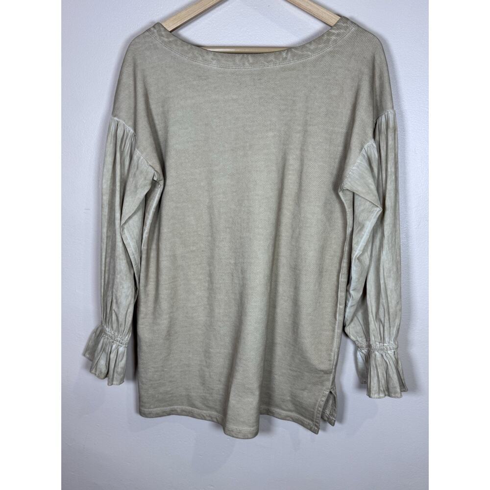 Pilcro Anthropologie Womens Top Mixed Media Shirt 100% Cotton Boho S Coastal - Picture 11 of 14